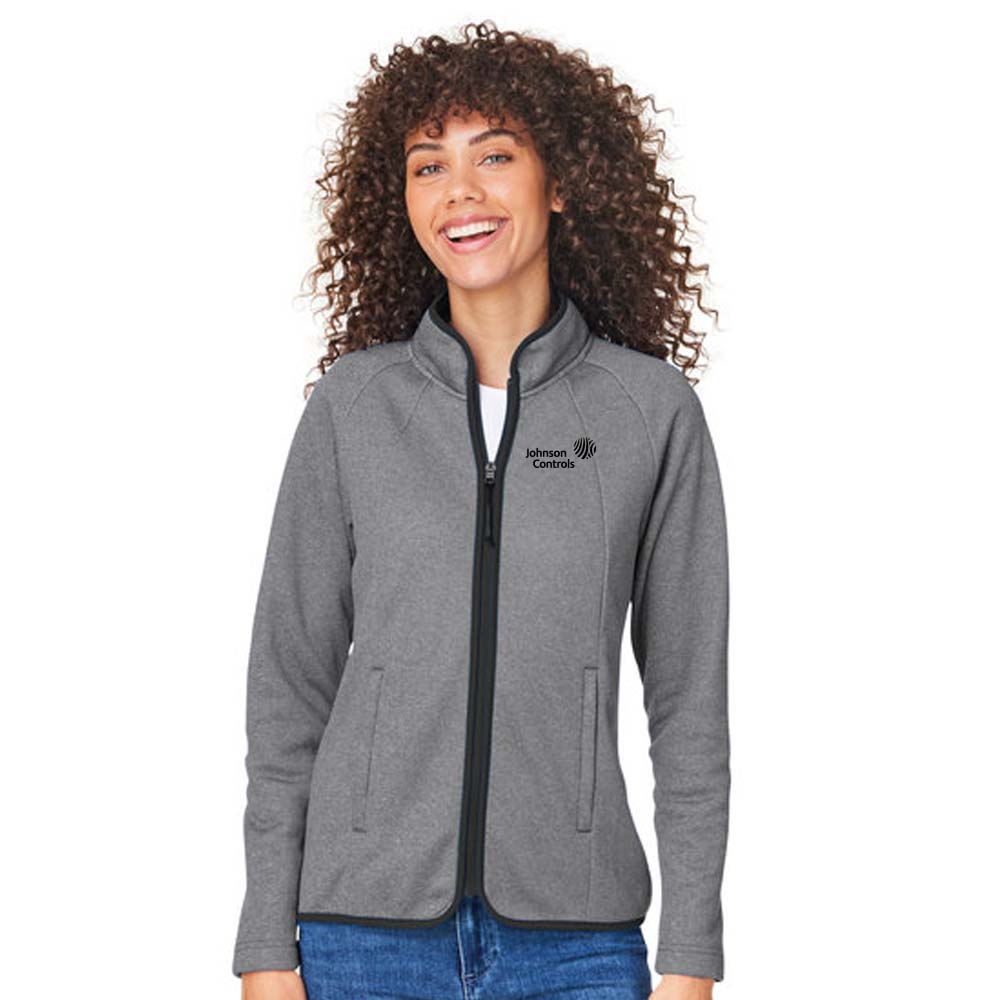 Women Core365 Full-Zip Venture Heathered Stripe