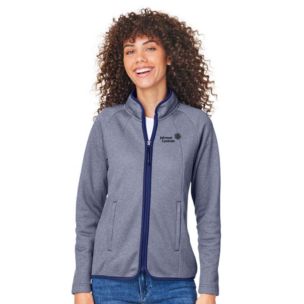 Women Core365 Full-Zip Venture Heathered Stripe