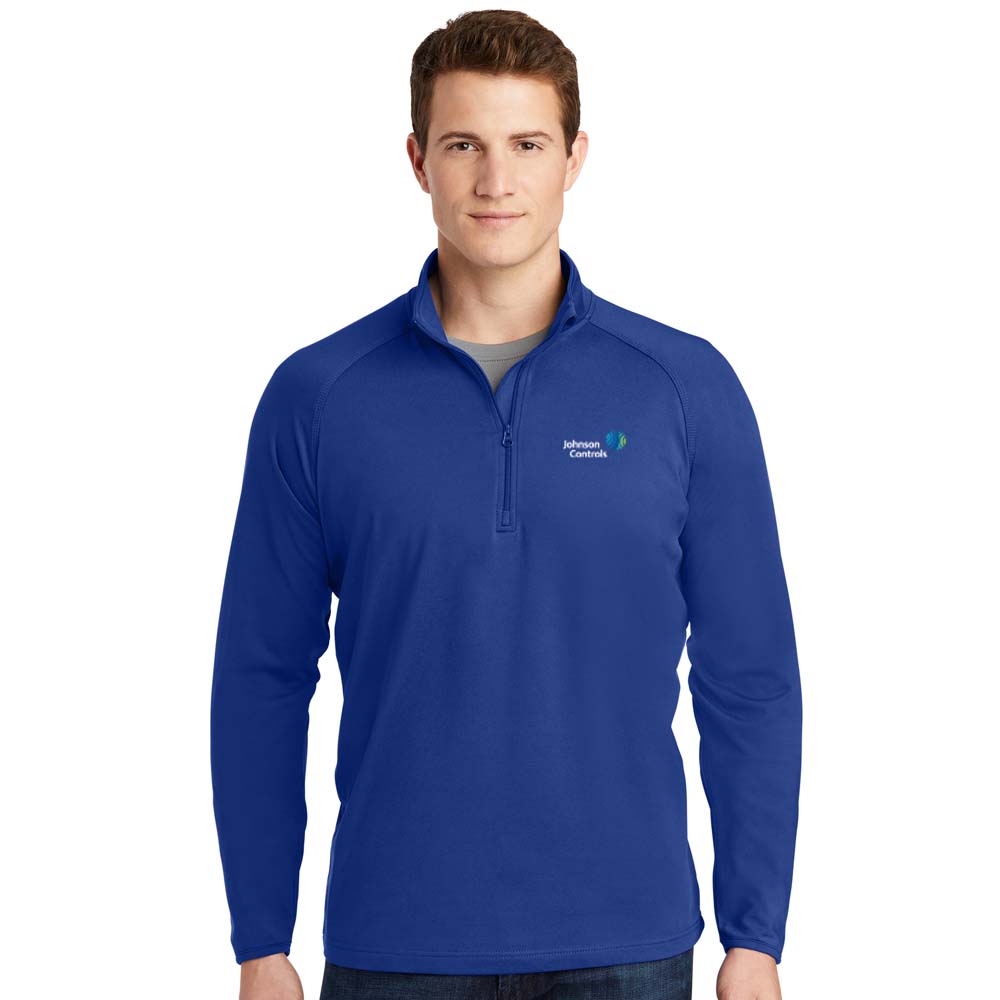 Sport-Tek Mens Sport-Wick Stretch 1/4 Zip Pullover